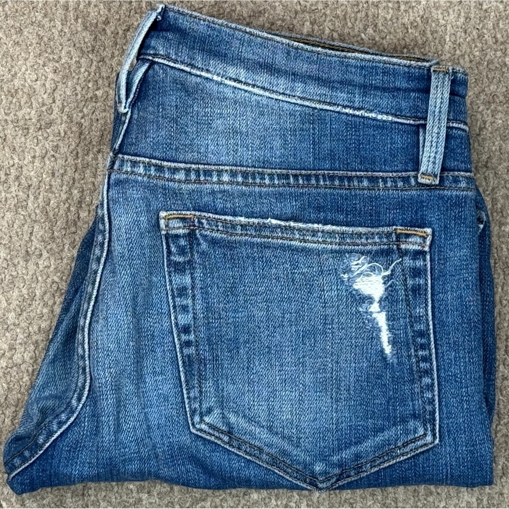 Frame Le Boy Women's 5 Pocket Distressed Zip Ankle Jeans Size 25 - Picture 16 of 16